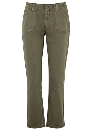 Paige Mayslie Green Straight-leg Tapered Jeans - Dark Green - W30