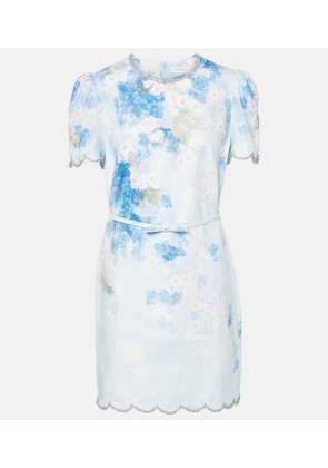 Zimmermann Crush floral linen minidress