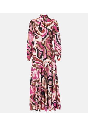 Rixo Marigold silk crepe de chine midi dress