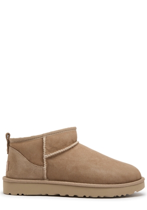 UGG Classic Women's Designer Ultra Mini Sand Suede Ankle Boots UK4 - 37 (IT37/ UK4)