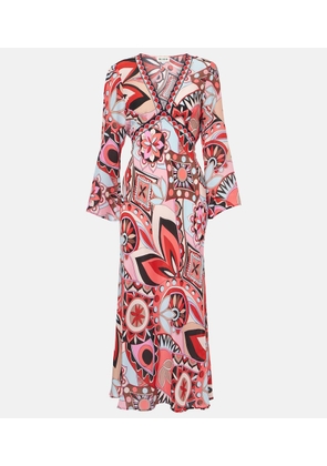 Rixo Tania silk maxi dress