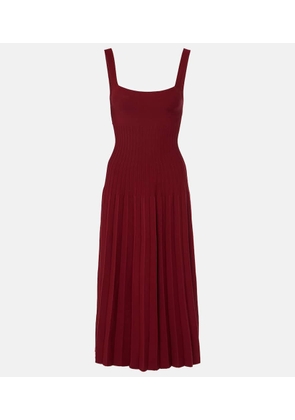Staud Beaton chiffon-trimmed velvet maxi dress