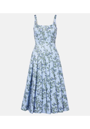 Emilia Wickstead Adele floral pleated midi dress