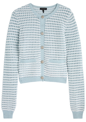 Rag & Bone Marlee Striped Cotton-blend Cardigan - Light Blue - M (UK12 / M)