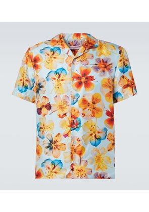 Orlebar Brown Hibbert floral silk bowling shirt
