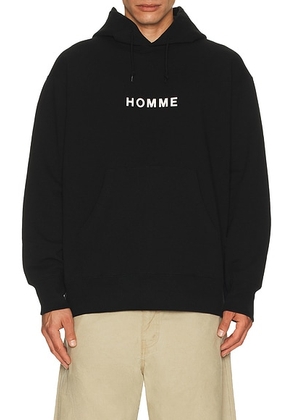 COMME des GARCONS HOMME Homme Logo Hoodie in Black - Black. Size L (also in M, S, XL/1X).