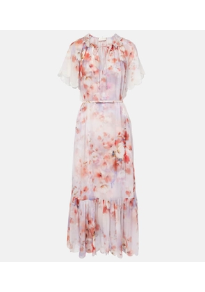 Zimmermann Crush floral belted midi dress