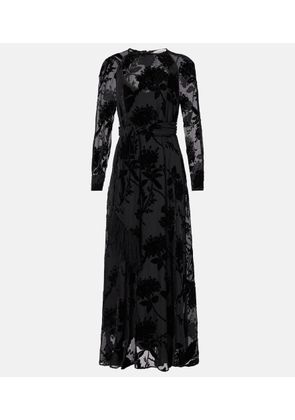 Zimmermann Burnout Sheath floral velvet maxi dress