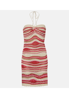 Farm Rio Floral halterneck cotton minidress