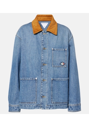 Bottega Veneta Padded suede-trimmed denim jacket