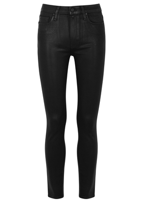 Paige Hoxton Ankle Black Coated Skinny Jeans - W23