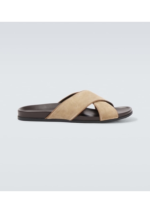 Manolo Blahnik Chiltern suede slides