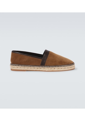 Manolo Blahnik Nerano leather-trimmed suede espadrilles