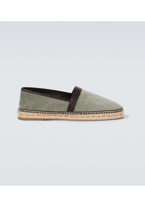 Manolo Blahnik Nerano leather-trimmed suede espadrilles