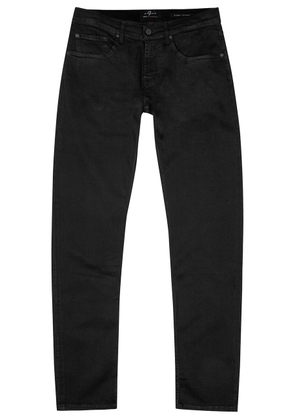 7 For All Mankind Slimmy Tapered Luxe Performance+ Jeans - Black - W38
