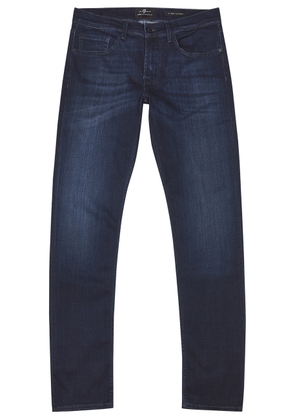 7 For All Mankind Slimmy Tapered Luxe Performance+ Jeans - Blue - W40
