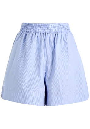 Lmnd Lemonade Chiara Striped Cotton Shorts - Blue And White - S (UK8-10 / S)