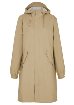 Rains Fishtail Hooded Waterproof Parka - Beige - S