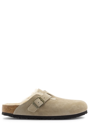 Birkenstock Boston Shearling-lined Suede Clogs - Taupe - 41 (IT41/ UK8)