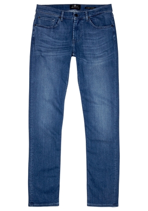 7 For All Mankind Slimmy Tapered Luxe Performance+ Jeans - Blue - W32
