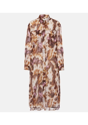 Marant Etoile Elaine printed cotton shirt dress