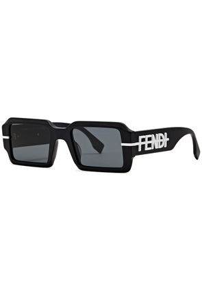 Fendi Rectangle-frame Sunglasses - Black - One Size