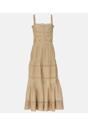 Marant Etoile Divine lace-trimmed cotton maxi dress