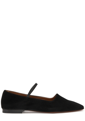 Atp Atelier Petina Suede Mary Jane Flats - Black - 41 (IT41/ UK8)