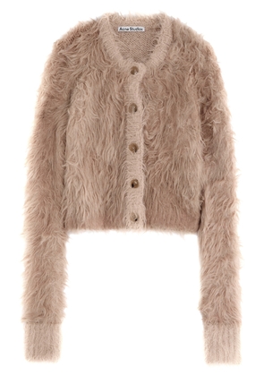 Acne Studios Kradi Textured Knitted Cardigan - Beige - L (UK14 / L)