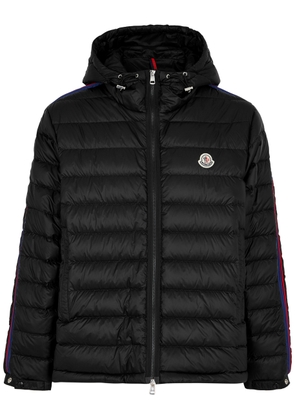 Moncler Agout Quilted Shell Jacket - Black - 5, Men's Designer Shell Jacket, Male - 5
