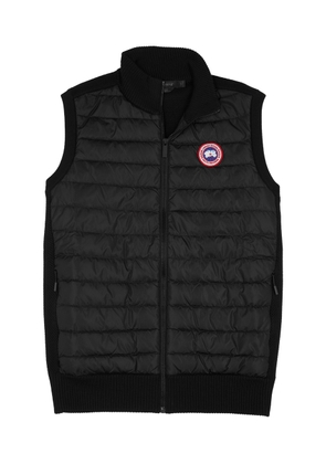 Canada Goose Hybridge Knit Quilted Shell and Wool Gilet, Men's Designer Gilet, Black - XL