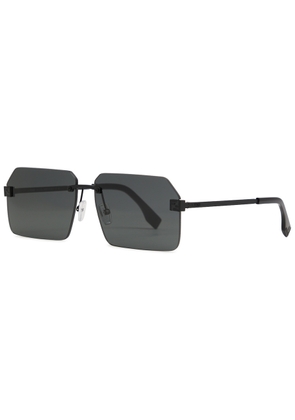 Fendi Rectangle-frame Sunglasses - Black - One Size