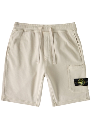 Stone Island Logo Cotton Shorts - Sand - XL