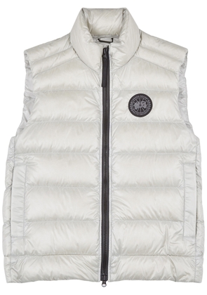 Canada Goose Crofton Light Grey Quilted Shell Gilet, Men's Designer Gilet, Male - Xxl