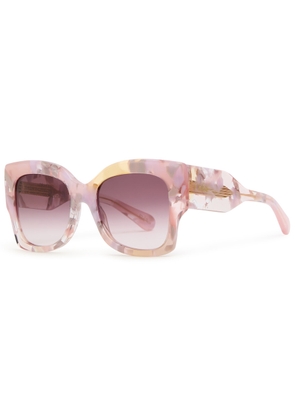 Chloe Oversized Square-frame Sunglasses - Purple Other - One Size