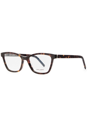 Saint Laurent Wayfarer-style Designer Optical Glasses - Brown - 13.5x4.2cm