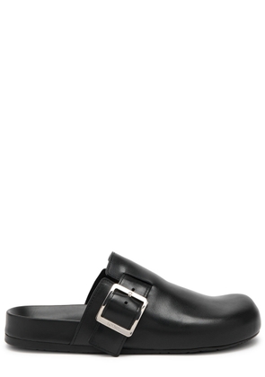 Loewe Ease Buckle Leather Sliders - Black - 40 (IT40 / UK6)