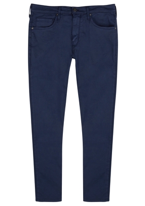 Paige Federal Brushed Stretch-cotton Chinos - Blue - W30