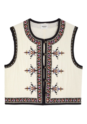 Isabel Marant étoile Zeana Padded Woven top - Ecru - 0 (UK 6 / XS)