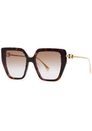 Fendi Oversized Sunglasses - Brown