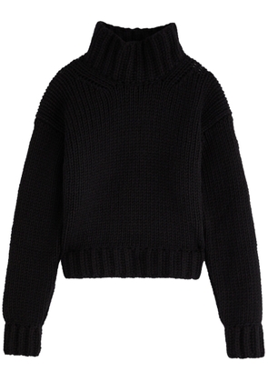 Moncler Logo Wool-blend Jumper - Black - L (UK14 / L)