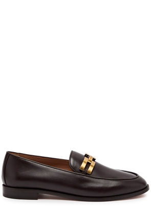 Aquazzura Brandi Leather Loafers - Brown - 39 (IT39 / UK6)