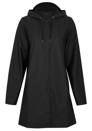 Rains Hooded Waterproof Jacket - Black - S