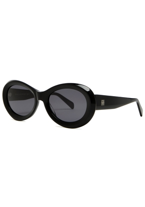 Toteme Oval-frame Sunglasses - Black - One Size