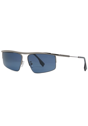 Fendi Rectangle-frame Sunglasses - Blue Dark - One Size