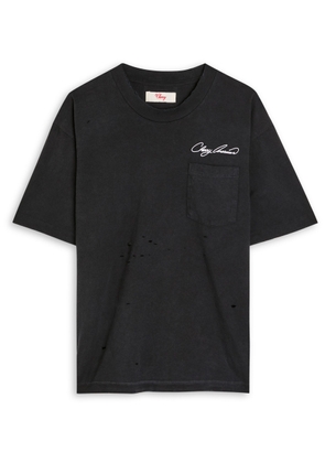 Cherry Los Angeles Cherry American Distressed Cotton T-shirt - Black - M