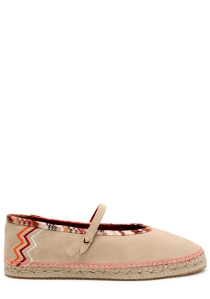 Missoni Lola Suede Espadrille Flats - Beige - 40 (IT40 / UK7)