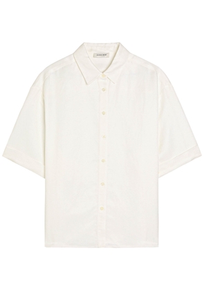 Anine Bing Coco Rayon and Linen-blend Shirt - Ivory - S (UK8-10 / S)