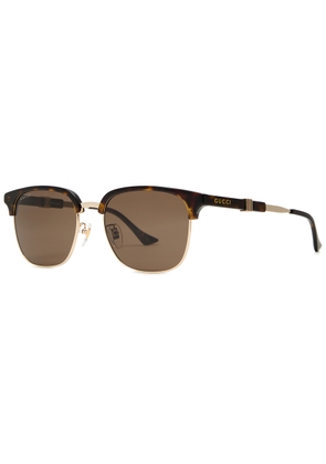 Gucci D-frame Sunglasses - Brown Havana - One Size