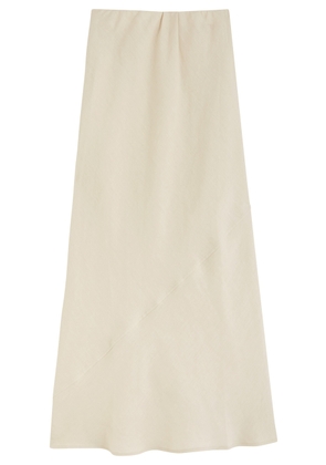 Casa Raki Camelia Linen Maxi Skirt - Ivory - XS (UK6 / XS)